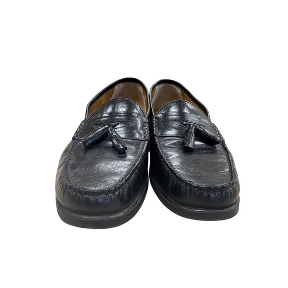 French Shriner Buchanan SKU 7447 Mens Black Leather Tassel Loafers 12M main image 4